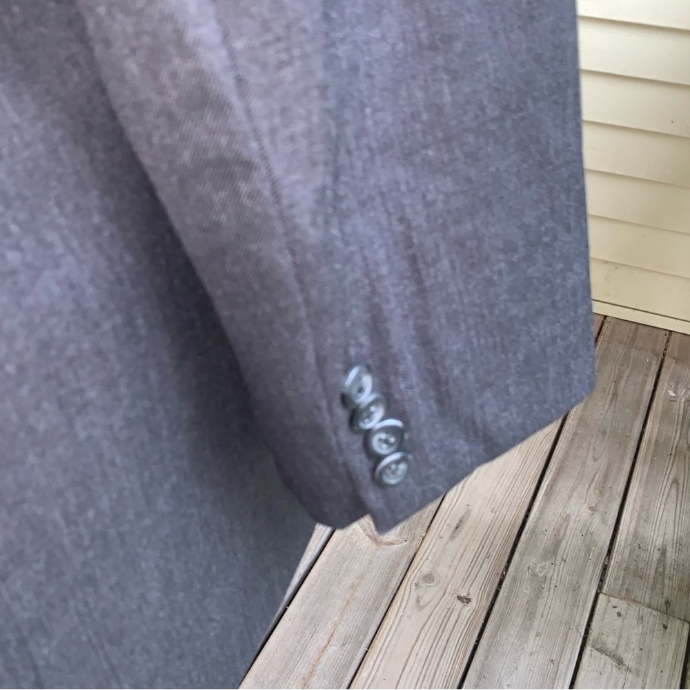 Pendleton Blazer Jacket Virgin Wool Charcoal Gray… - image 7